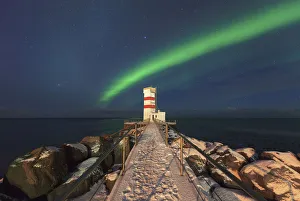 Gardur old lighthouse, Iceland, Europe
