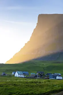 Windy Prints: Gasadalur. Vagar island, Faroe Islands, Denmark