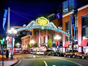San Diego Prints: Gaslamp Quarter, San Diego, City, Pacific Coast, California, USA