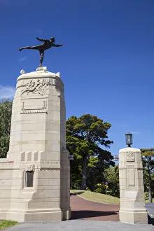 Auckland Prints: Gate of Auckland Domain, Auckland, North Island, New Zealand