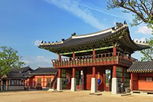 Suwon Prints: Gate at Hwaseong Fortress Palace (UNESCO World Heritage Site)