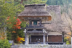 Shrine Collection: Gate of temple, Ogimachi (UNESCO World Heritage Site), Shirakawa-go, Toyama Prefecture