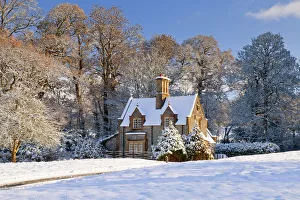 Gatehouse Cottage in Winter, Melbury Osmond, Dorset, England