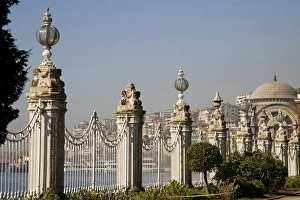 The gates of the Dolmabahce Palace in Istanbul
