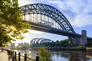 Images Dated 7th August 2017: Gateshead and the river Tyne, views of the Tyne river, Tyne Bridge and the Sage Gateshead