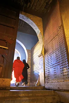 2 People Prints: Gateway To Market, Medina, Meknes, Morocco, North Africa