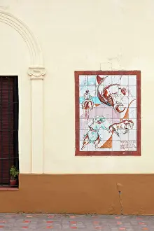 Street Art Prints: A gaucho artwork on the wall of the Art Museum La Recova by Argentine artist Miguelangel Gasparini