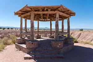 Gazebo Prints: Gazebo at Miller Point Lookout, Cathedral Gorge State Park, Panaca, Lincoln County