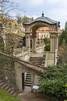 Images Dated 25th February 2022: Gazebo at Small Furstenberg Garden by Prague Castle, Mala Strana, Prague, Bohemia, Czech Republic