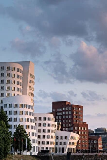 Images Dated 20th July 2023: Gehry Bauten, Medienhafen, Dusseldorf, North Rhine-Westphalia, Germany