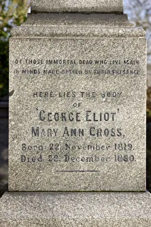 George Eliot grave, Highgate Cemetery, London, England