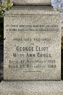 Images Dated 26th November 2008: George Eliot grave, Highgate Cemetery, London, England