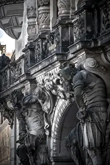 Dresden Casle Prints: Georgentor (City Gate), Residenzschloss (Dresden Castle), Dresden, Saxony, Germany