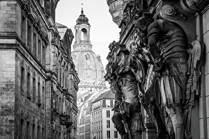 Saxony Prints: Georgentor (City Gate), Residenzschloss (Dresden Castle), Dresden, Saxony, Germany