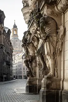 Saxony Prints: Georgentor (City Gate), Residenzschloss (Dresden Castle), Dresden, Saxony, Germany