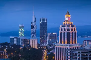 Resort City Prints: Georgia, Batumi, city skyline