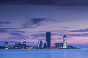 Georgia, Batumi, city skyline from the Black Sea