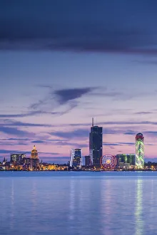 Resort City Prints: Georgia, Batumi, city skyline from the Black Sea
