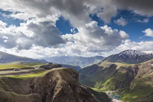 Georgia, Georgian Military Highway, Kobi, mountain landscape