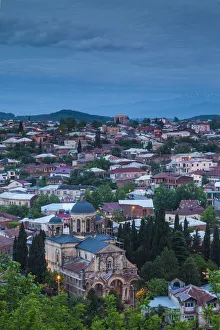 Kavkaz Prints: Georgia, Kutaisi, high angle city skyline