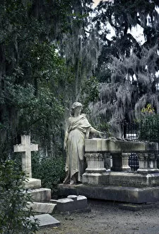 Georgia, Savannah, Bonaventure Cemetery, Famous For Its Beautifully Appointed Tombs