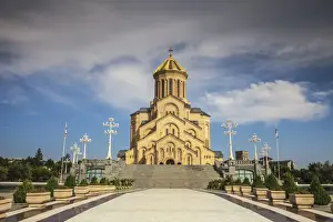 Avlabari Prints: Georgia, Tbilisi, Avlabari, Tsminda Sameba Cathedral (Holy Trinity Cathedral) -