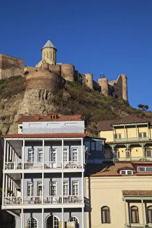 Images Dated 28th November 2014: Georgia, Tbilisi, Narikala Fortress above Old town