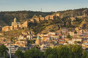 Republic Of Georgia Prints: Georgia, Tbilisi, Old Town, high angle view