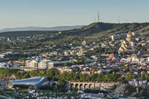 Georgia, Tbilisi, Presidential Palace, Isminda Sameba Cathedral, and Concert Hall