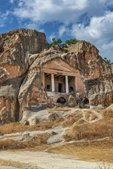 Archeology Prints: Gerdek Kaya tomb monument, Gerdekkaya Mezar, Eskisehir province, Turkey