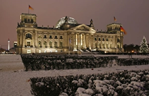 The German Parliament in the old Reichstag Building. Berlin, Germany