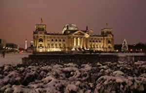 The German Parliament in the old Reichstag Building. Berlin, Germany