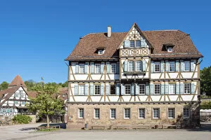 Images Dated 7th July 2017: Germany, Baden-WAorttemberg, Maulbronn. Historic half-timber buildings in the monastery