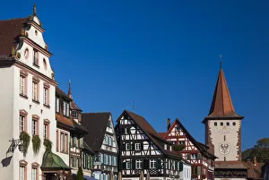 Germany, Baden-Wurttemburg, Black Forest, Gengenbach, buildings along the Hauptstrasse