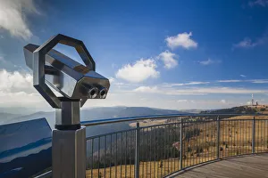 Germany, Baden-Wurttemburg, Black Forest, Feldberg Mountain, lookout tower binocculars