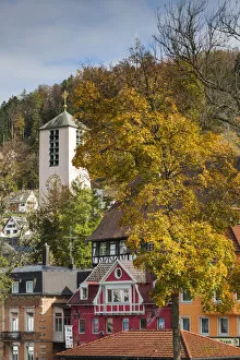 Images Dated 29th July 2015: Germany, Baden-Wurttemburg, Black Forest, Triberg, town buildings