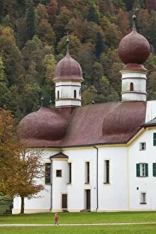 Images Dated 14th May 2015: Germany, Bavaria, Konigsee, St. Bartholoma, St. Bartholoma chapel, fall