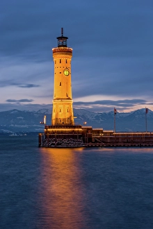 Germany, Bavaria, Lake Constance, Lindau town, lighthouse
