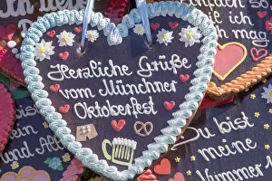 Images Dated 12th December 2013: Germany, Bavaria, Munich, Oktoberfest, Souvenir Biscuits