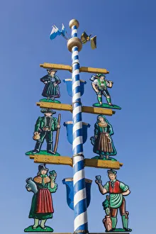 Images Dated 12th December 2013: Germany, Bavaria, Munich, Oktoberfest, Beer Tent Maypole Pictures