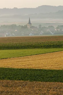 Images Dated 5th December 2017: Germany, Bavaria, Romantic Road, Rural Scene near Rothenburg ob der Tauber