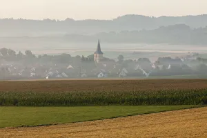 Images Dated 5th December 2017: Germany, Bavaria, Romantic Road, Rural Scene near Rothenburg ob der Tauber