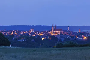 Images Dated 5th December 2017: Germany, Bavaria, Romantic Road, Rothenburg ob der Tauber, Town Skyline