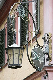 Images Dated 1st October 2008: Germany, Bayern / Bavaria, Bamberg, Cafe Sign