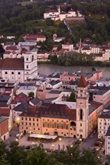 Images Dated 1st October 2008: Germany, Bayern / Bavaria, Passau, Old Town from Veste Oberhaus castle