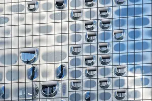 Elbphilharmonie Prints: Germany, Hamburg, HafenCity. Clouds reflected on the Elbphilharmonie (Elbe Philharmonic