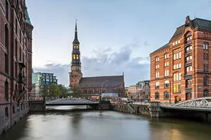 Germany, Hamburg, HafenCity. Historic warehouses in the Speicherstadt quarter