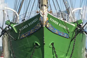 Germany, Hamburg, St. Pauli. Historic Rickmer Rickmers sailing ship docked on the
