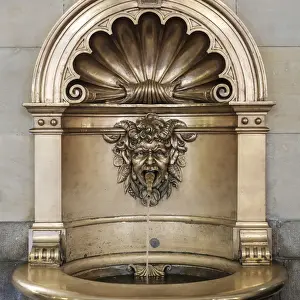 Altstadt Prints: Germany, Hamburg. Water fountain inside of Hamburg Rathaus (City Hall)
