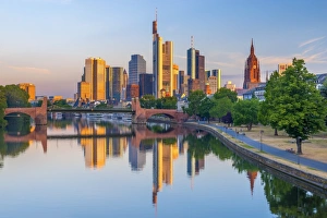 Germany, Hessen, Frankfurt Am Main, City Skyline across River Main